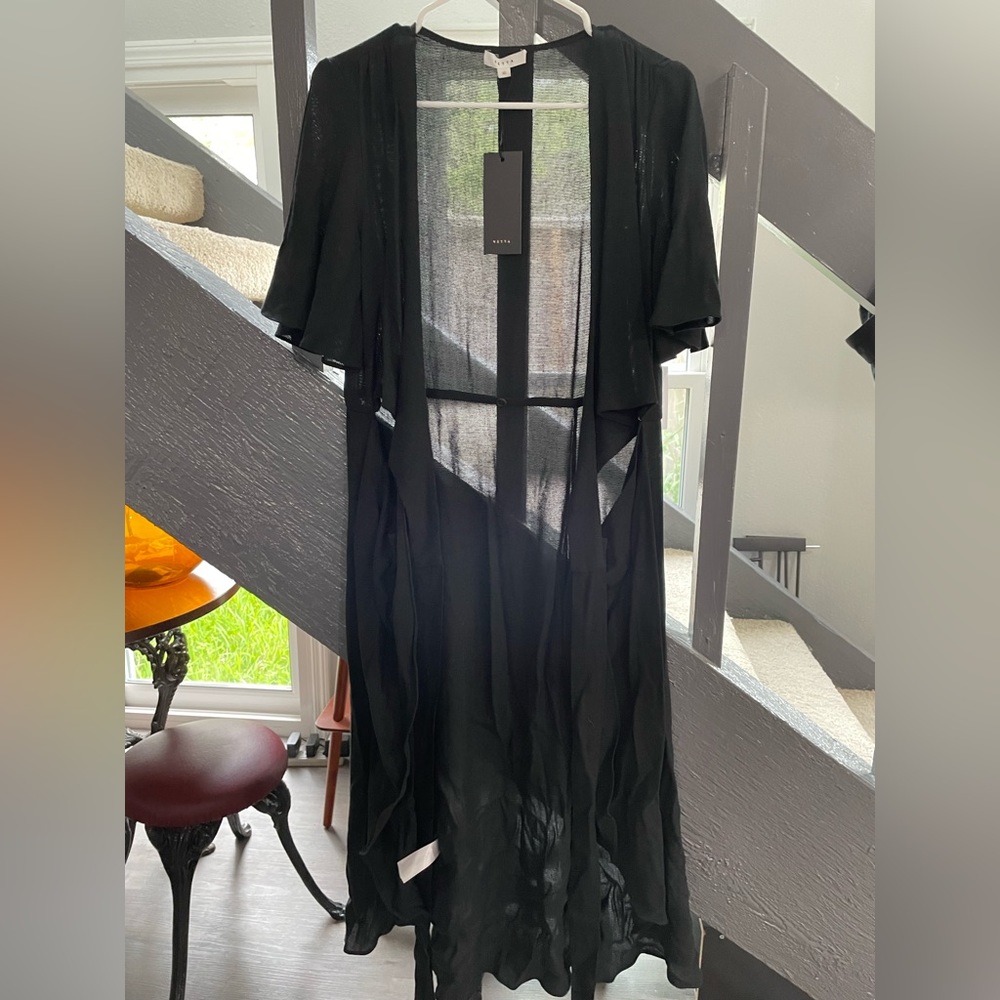 NWT Vetta limited edition black wrap dress